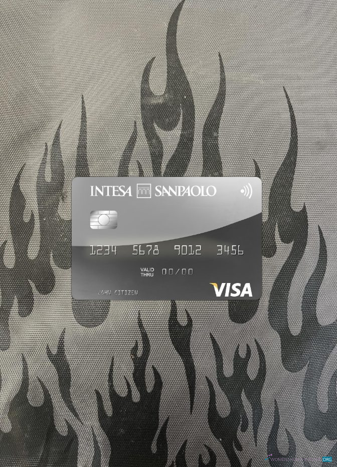 Download Albania Intesa Sanpaolo Bank visa card photolook front Photoshop template